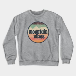 Mountain Vibes Retro Striped Texture Crewneck Sweatshirt